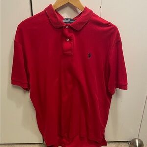 Polo by Ralph Lauren Men's Red Polo Shirt used size Large